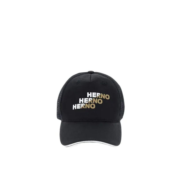 Herno HE-9149981819092 100% Cotton baseball cap in black
