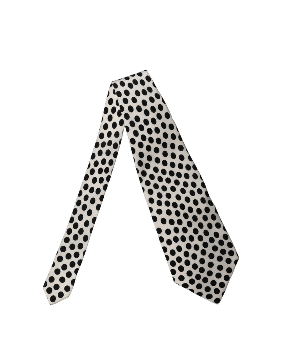 Dolce & Gabbana 100% Silk necktie in white
