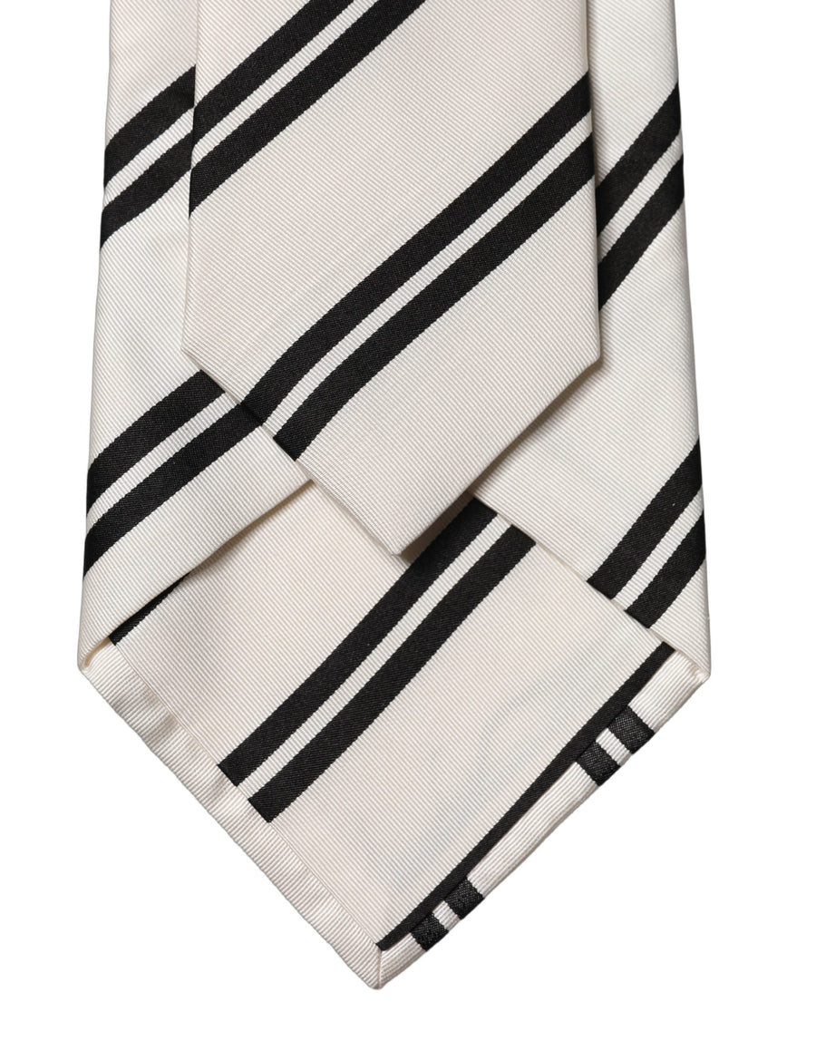 Dolce & Gabbana 100% Silk necktie in white