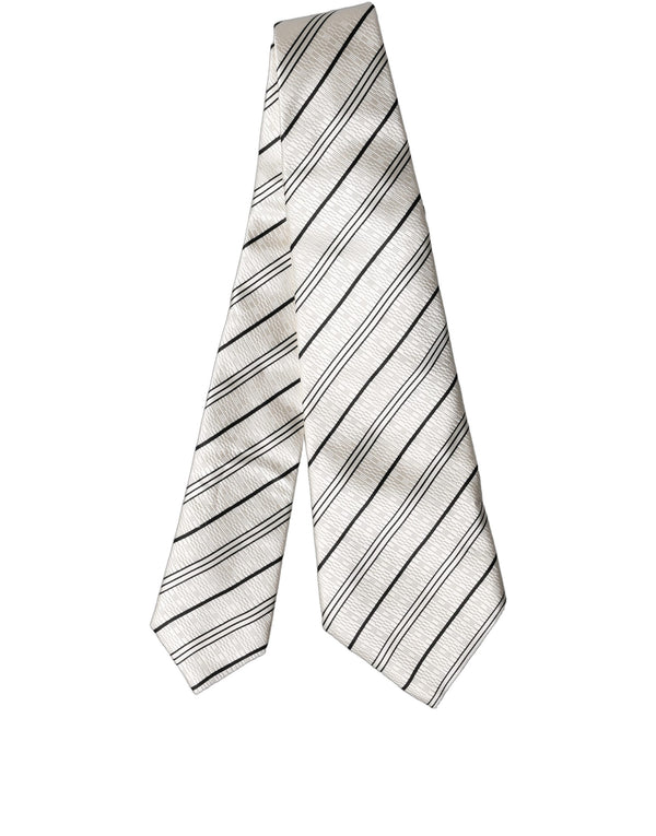 Dolce & Gabbana 100% Silk necktie in white