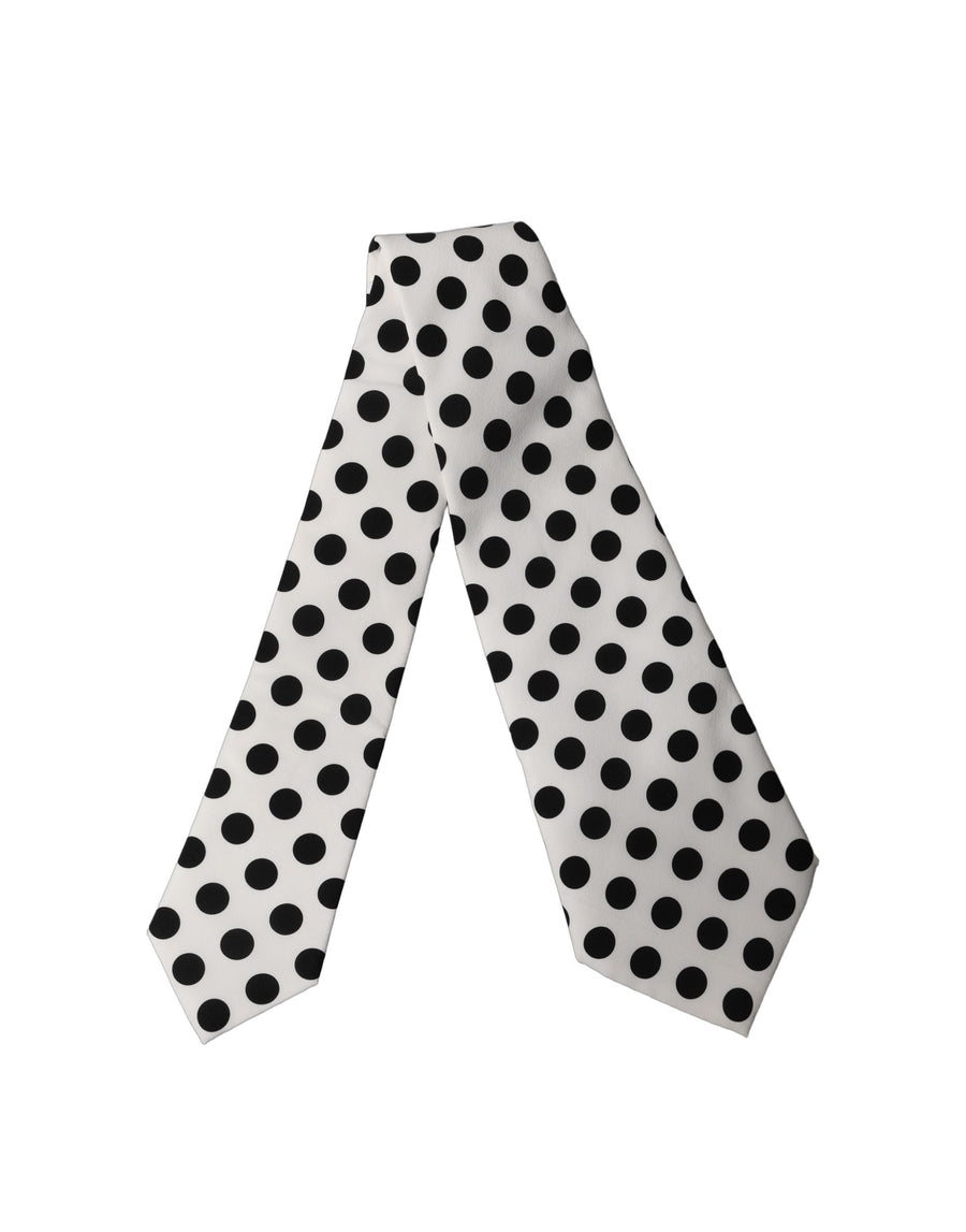 Dolce & Gabbana 95% Silk necktie in white