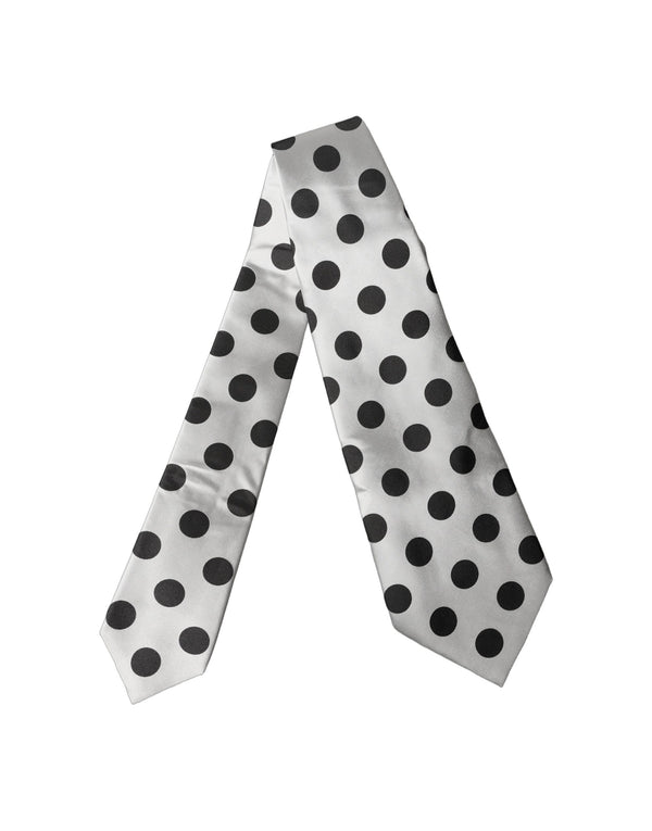 Dolce & Gabbana 100% Silk necktie in white