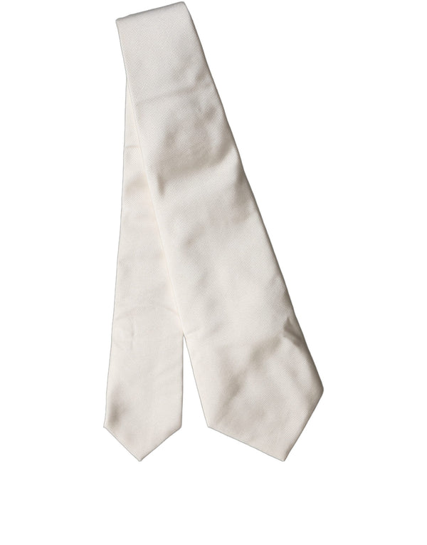 Dolce & Gabbana 100% Silk necktie in white