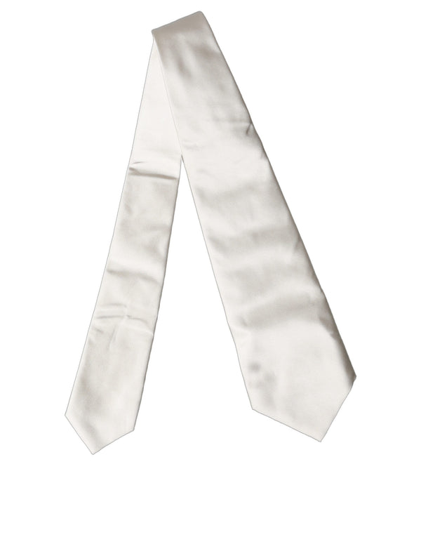 Dolce & Gabbana 100% Silk necktie in white