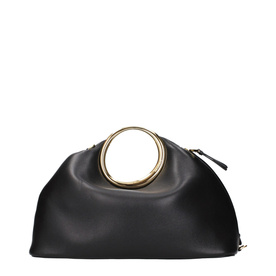 Jacquemus Leather top handle bag in black