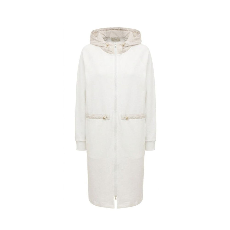 Herno 75% Cotton coat in white