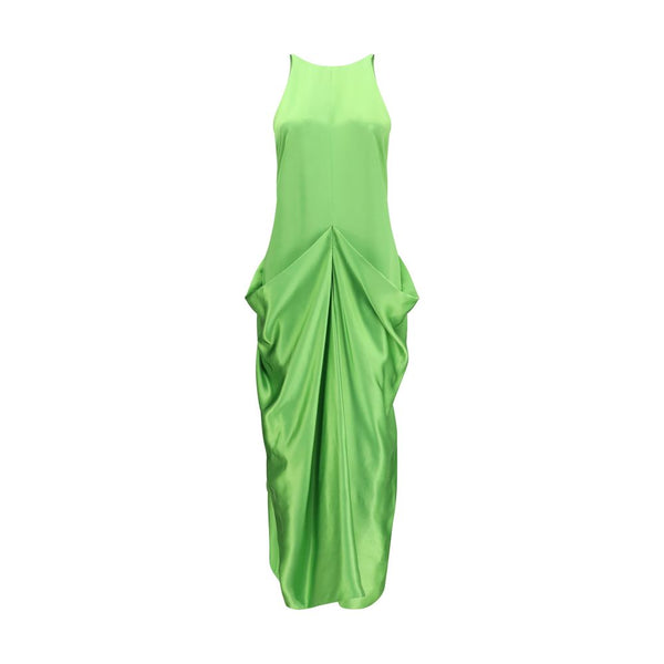 Khaite 41% Cupro dress in green