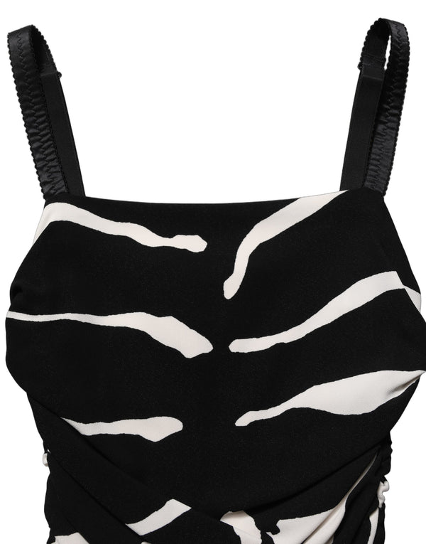 Dolce & Gabbana 95% Viscose 5% Spandex; lining 91% Silk 9% Spandex dress in black