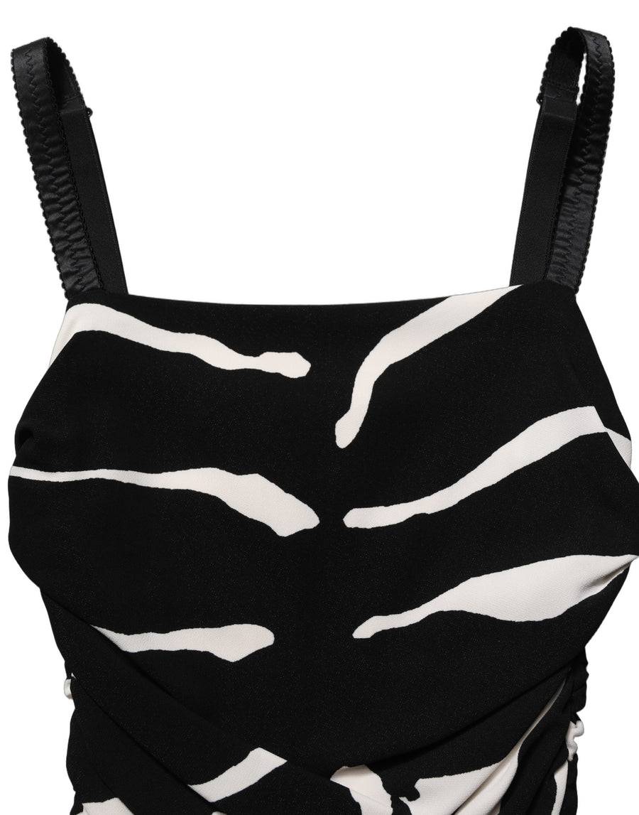 Dolce & Gabbana 95% Viscose 5% Spandex; lining 91% Silk 9% Spandex dress in black