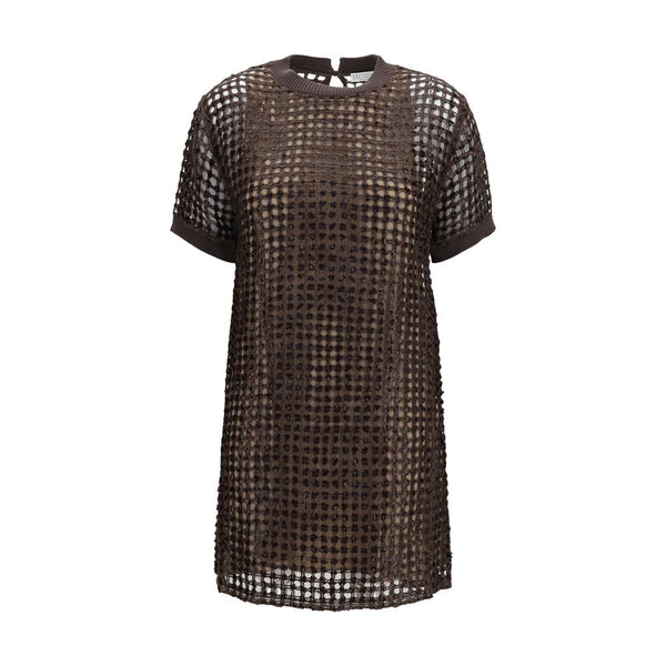 Brunello Cucinelli 52% Silk dress in brown
