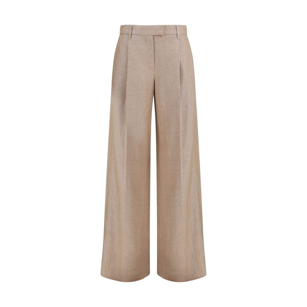 Brunello Cucinelli 92% Linen trousers in beige