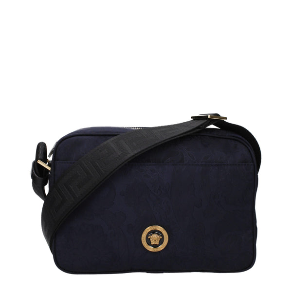 Versace Fabric crossbody bag in navy