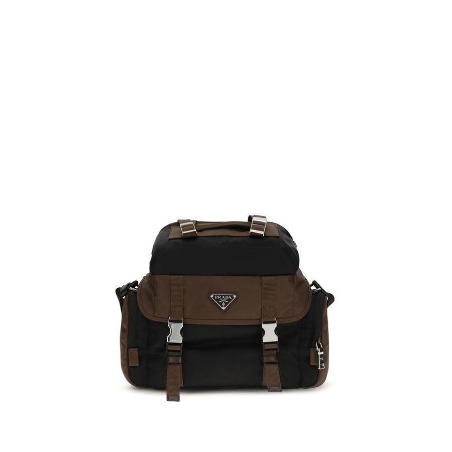 Prada 100% Recycled Polyamide shoulder bag in brown
