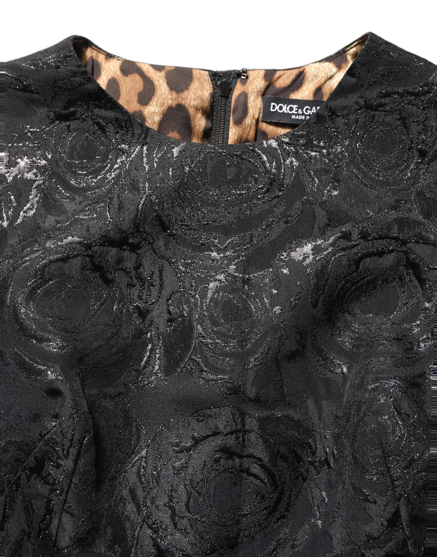 Dolce & Gabbana 28% Cotton 32% Polyester 7% Polyester Film Fiber 33% Viscose dress in black