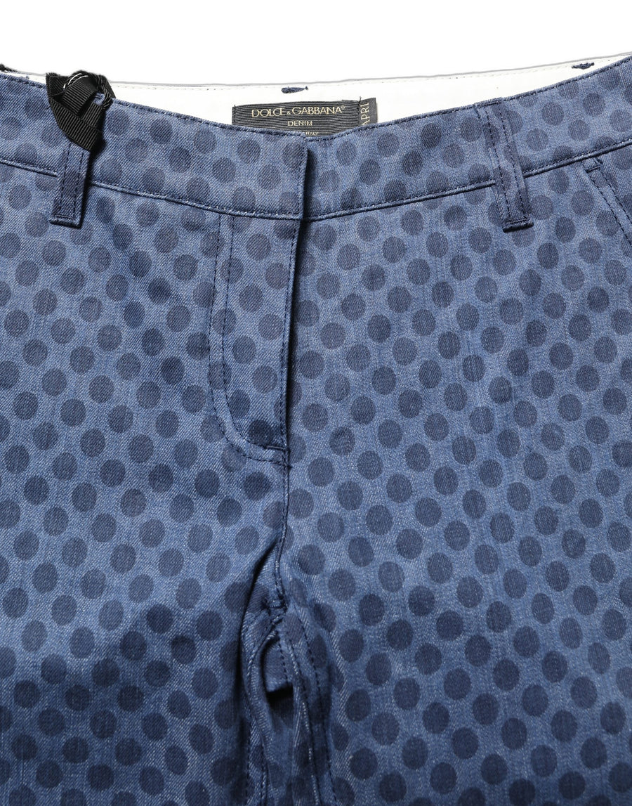 Dolce & Gabbana 99% Cotton capri pants in blue