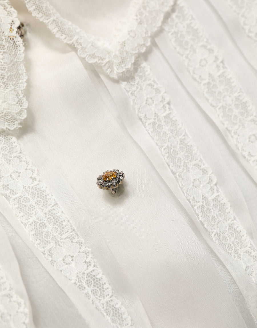 Dolce & Gabbana 85% Silk blouse in white