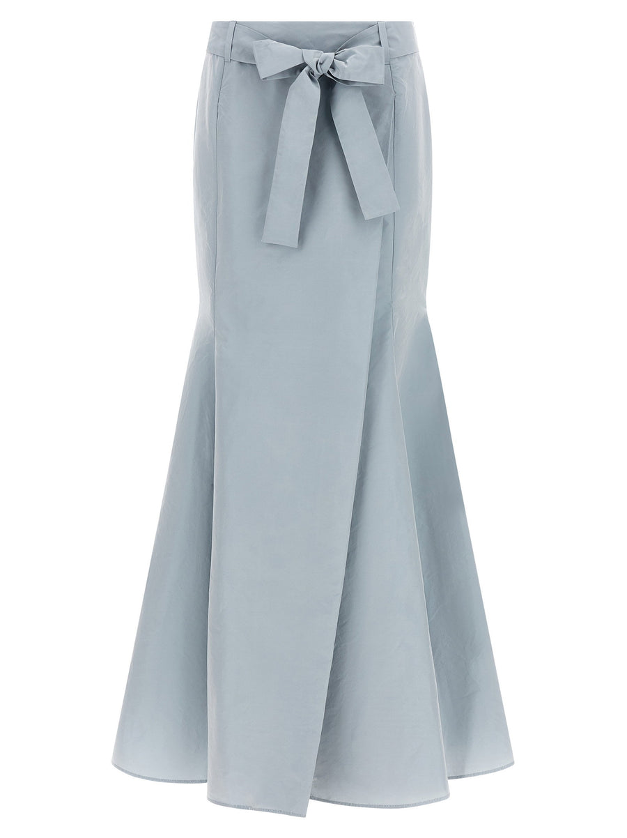 Pinko Mermaid Taffeta Skirt — Blue