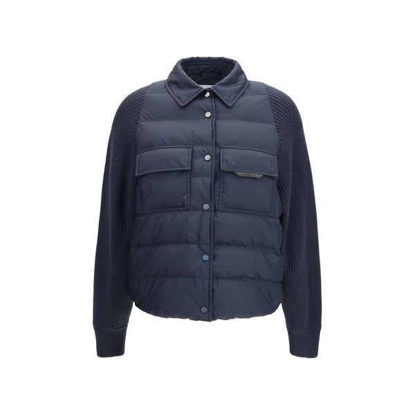 Brunello Cucinelli Outer 100% Polyester down jacket in navy