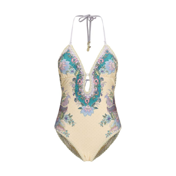 Zimmermann 80% Polyamide one-piece swimsuit in beige