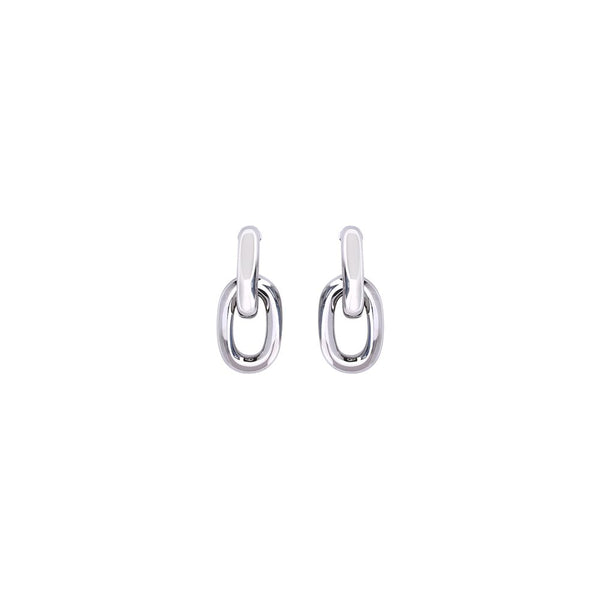 Rabanne 50% Resin earrings in silver