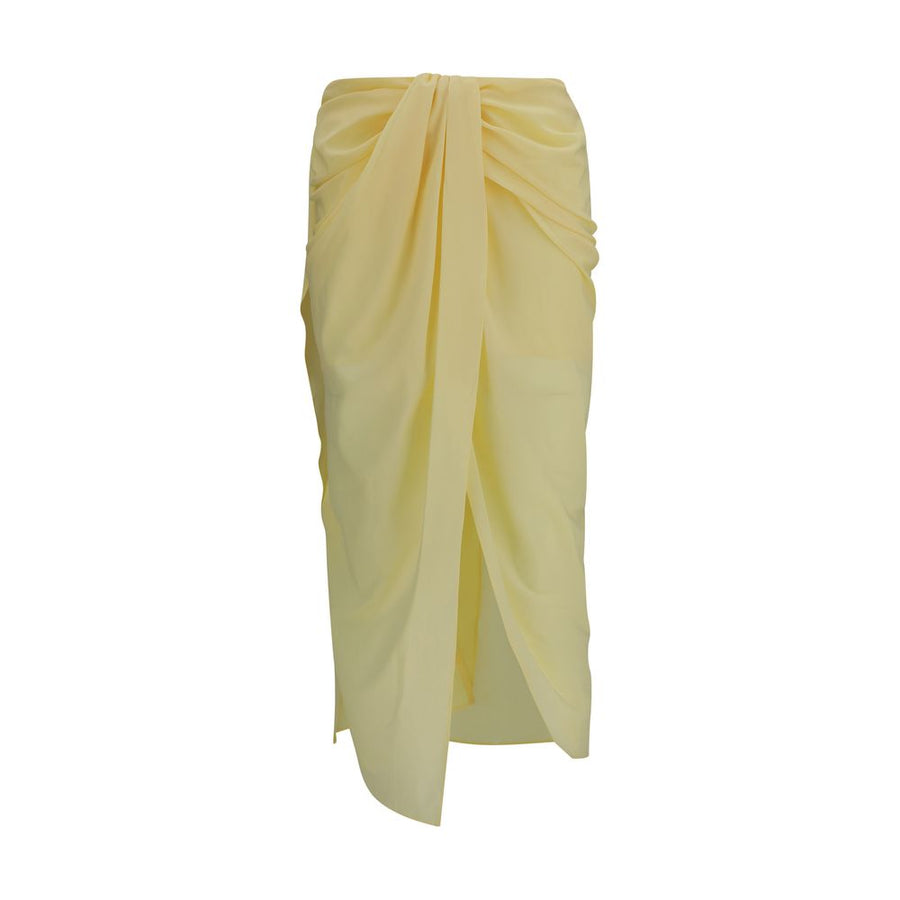 Jacquemus 82% Polyester skirt in yellow