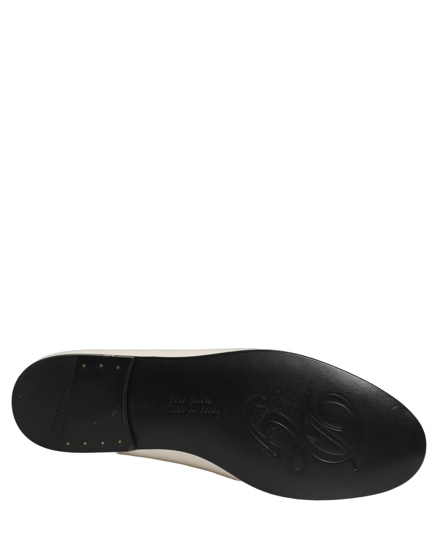 Dolce & Gabbana Leather flat in white