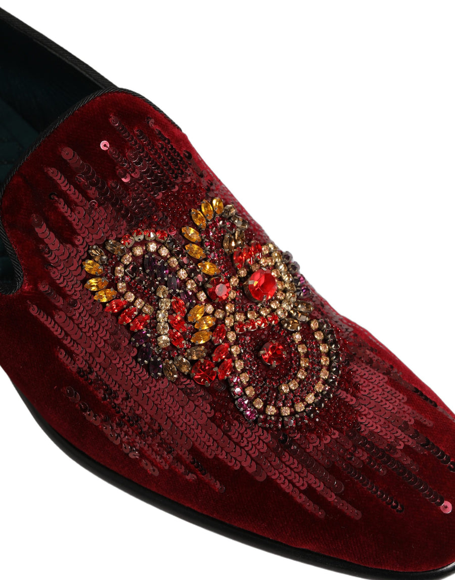Dolce & Gabbana Velvet loafer in red