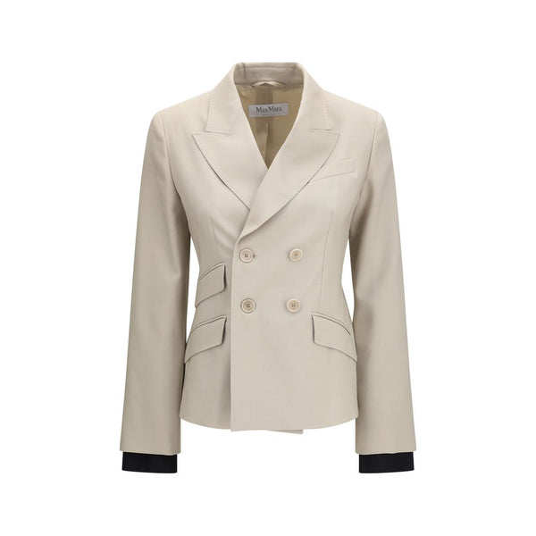 Max Mara 71% Merino Wool blazer in beige