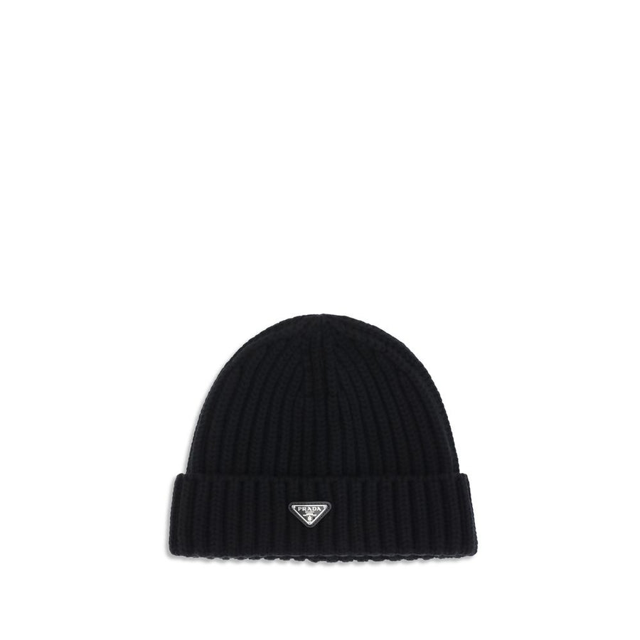 Prada PR2HC3902DZLF0002BB 100% Fleece Wool Ovis Aries beanie in black