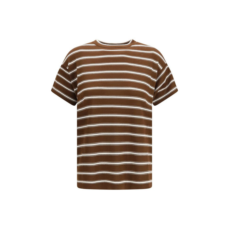 Brunello Cucinelli 90% Wool Ovis Aries t-shirt in brown
