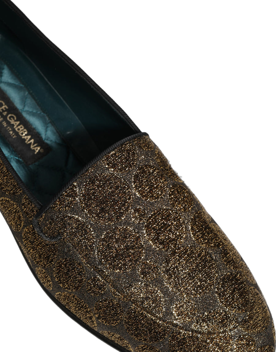 Dolce & Gabbana Leather loafer in gold