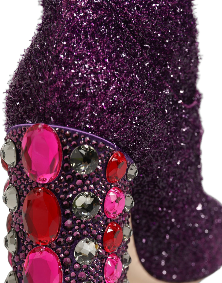 Dolce & Gabbana Leather boot in purple