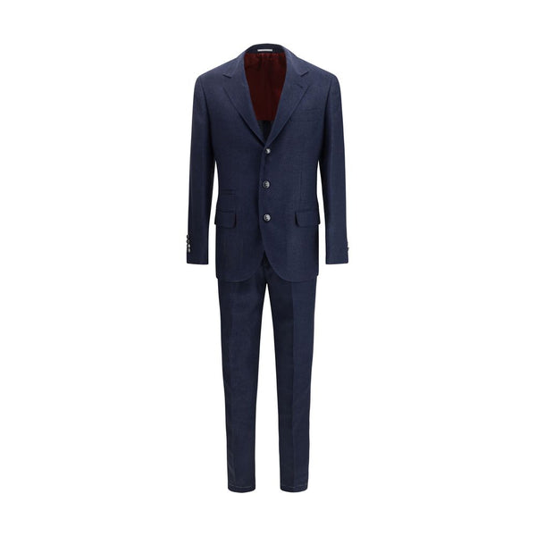 Brunello Cucinelli 20% Wool Ovis Aries suit in blue