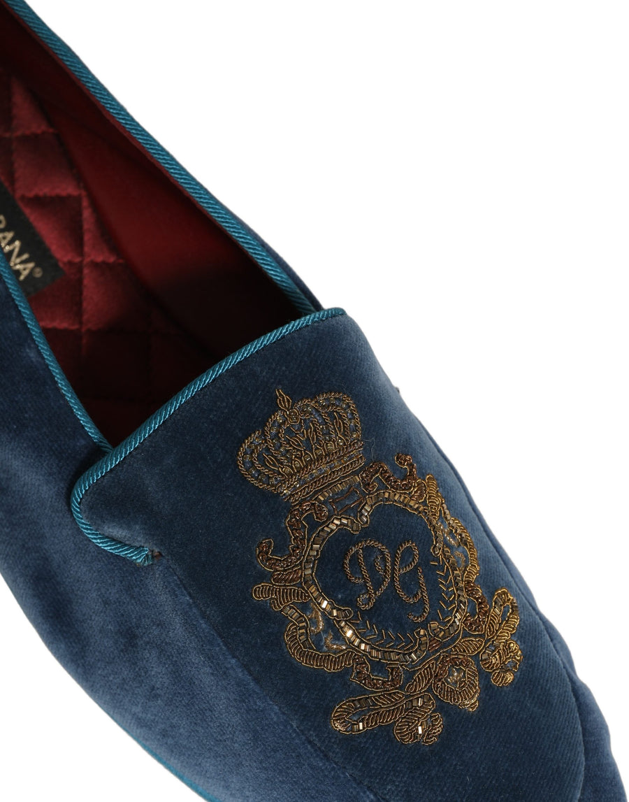 Dolce & Gabbana Velvet loafer in blue