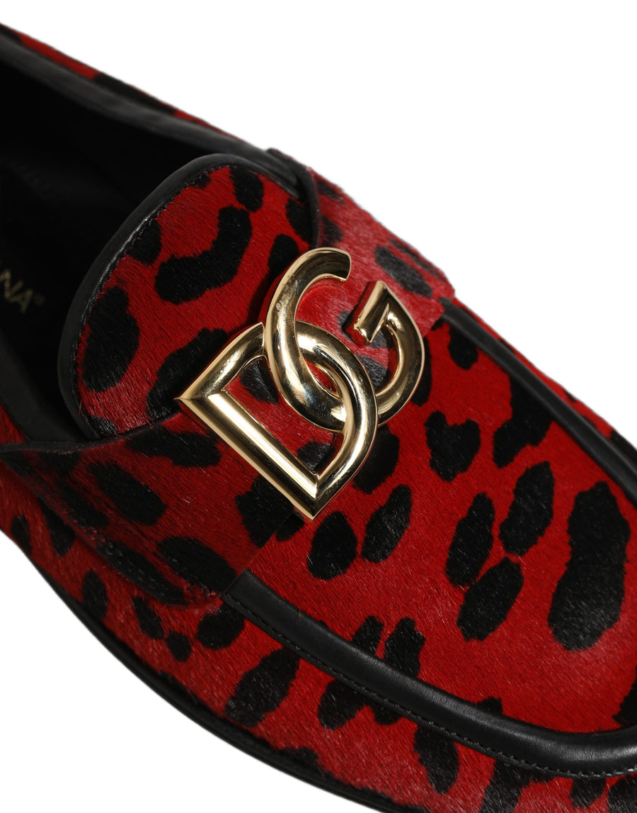 Dolce & Gabbana 80% Calf Hair loafer in red