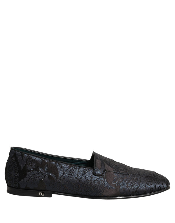 Dolce & Gabbana Leather loafer in silver