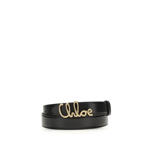 Chloé 100% Calf Leather Bos Taurus belt in black