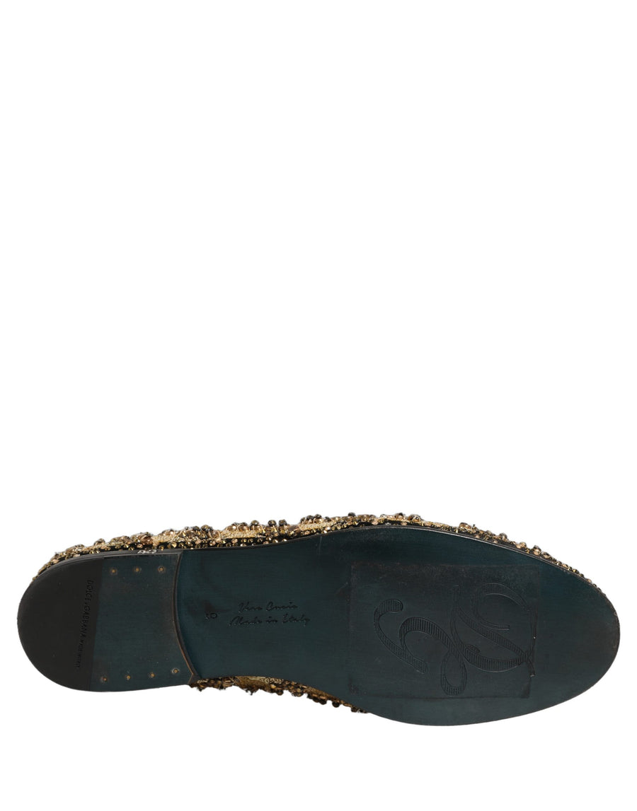 Dolce & Gabbana Leather loafer in gold
