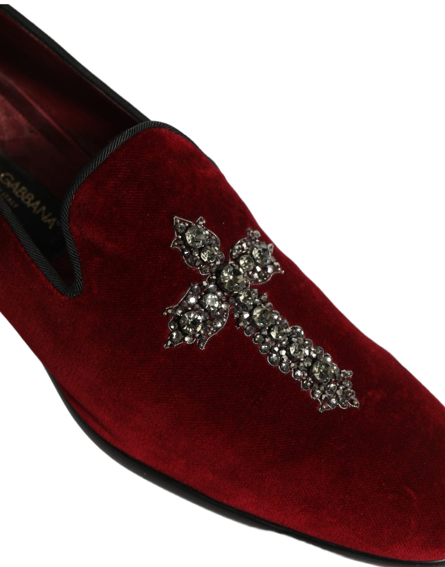 Dolce & Gabbana Velvet loafer in red