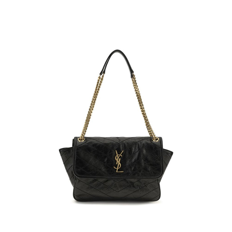 Saint Laurent 100% Calf Leather Bos Taurus shoulder bag in black