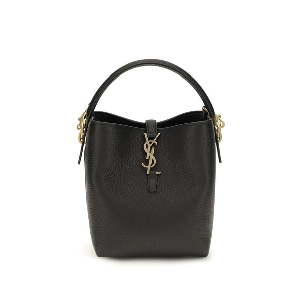 Saint Laurent 100% Calf Leather Bos Taurus bucket bag in black