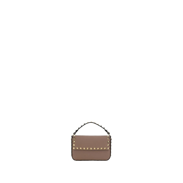 Valentino Garavani 100% Calf Leather Bos Taurus shoulder bag in beige