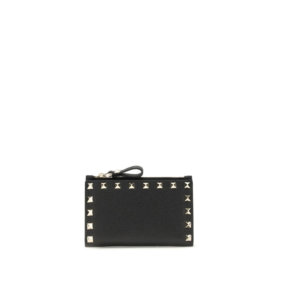 Valentino Garavani 100% Calf Leather Bos Taurus card case in black