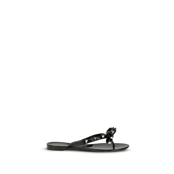 Valentino Garavani 100% Cotton sandals in black