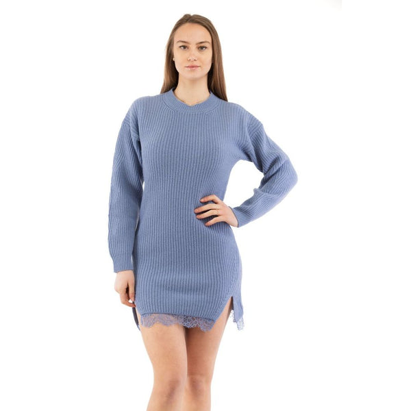 Moschino 80% Wool sweater dress in purple