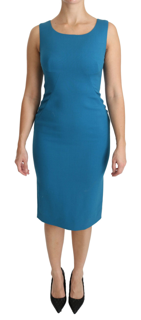 Dolce & Gabbana 99% Virgin Wool dress in blue