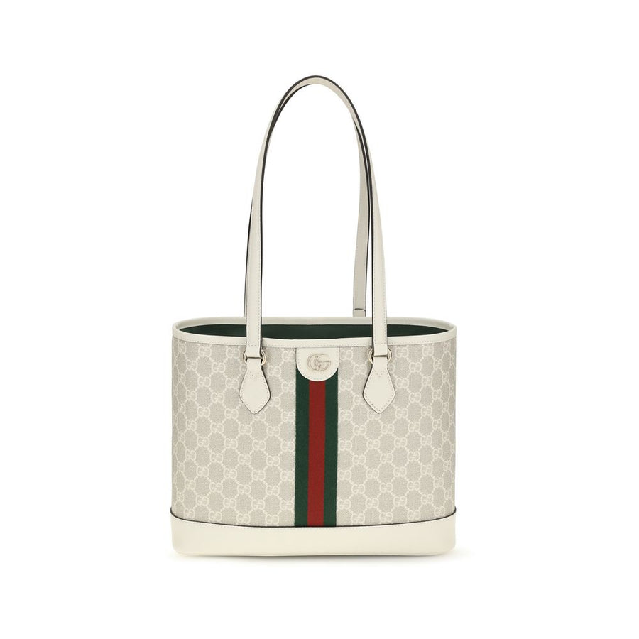 Gucci 82% Polyurethane tote bag in beige