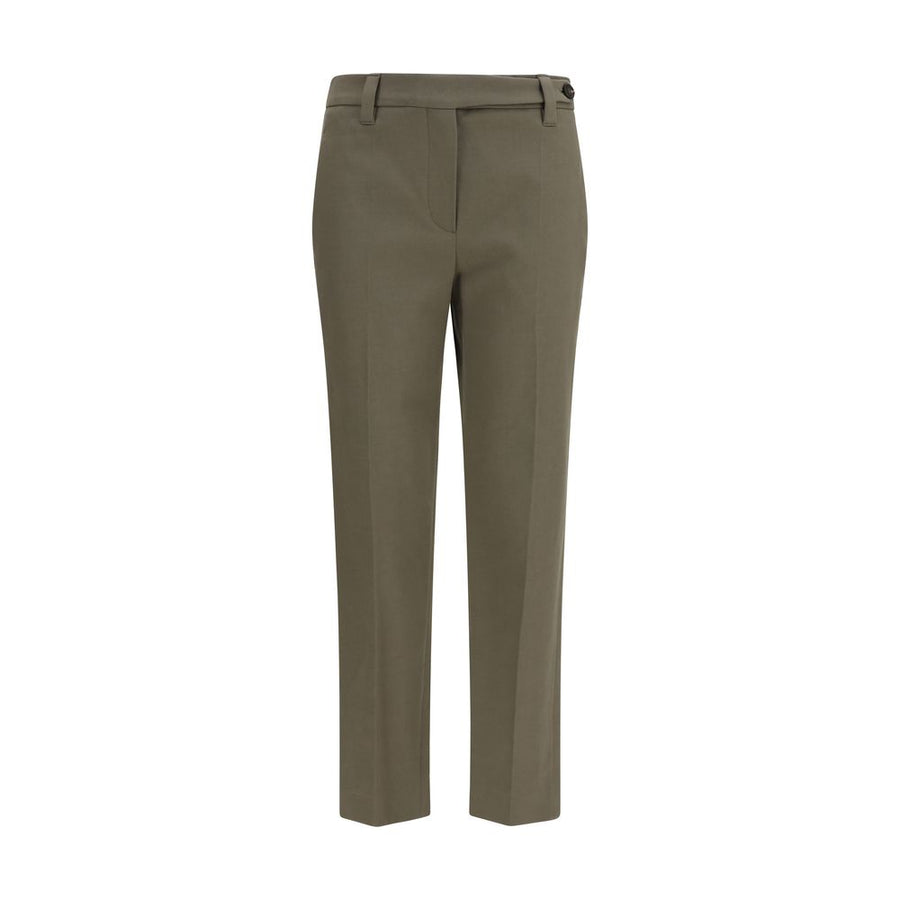 Brunello Cucinelli 97% Cotton trousers in brown