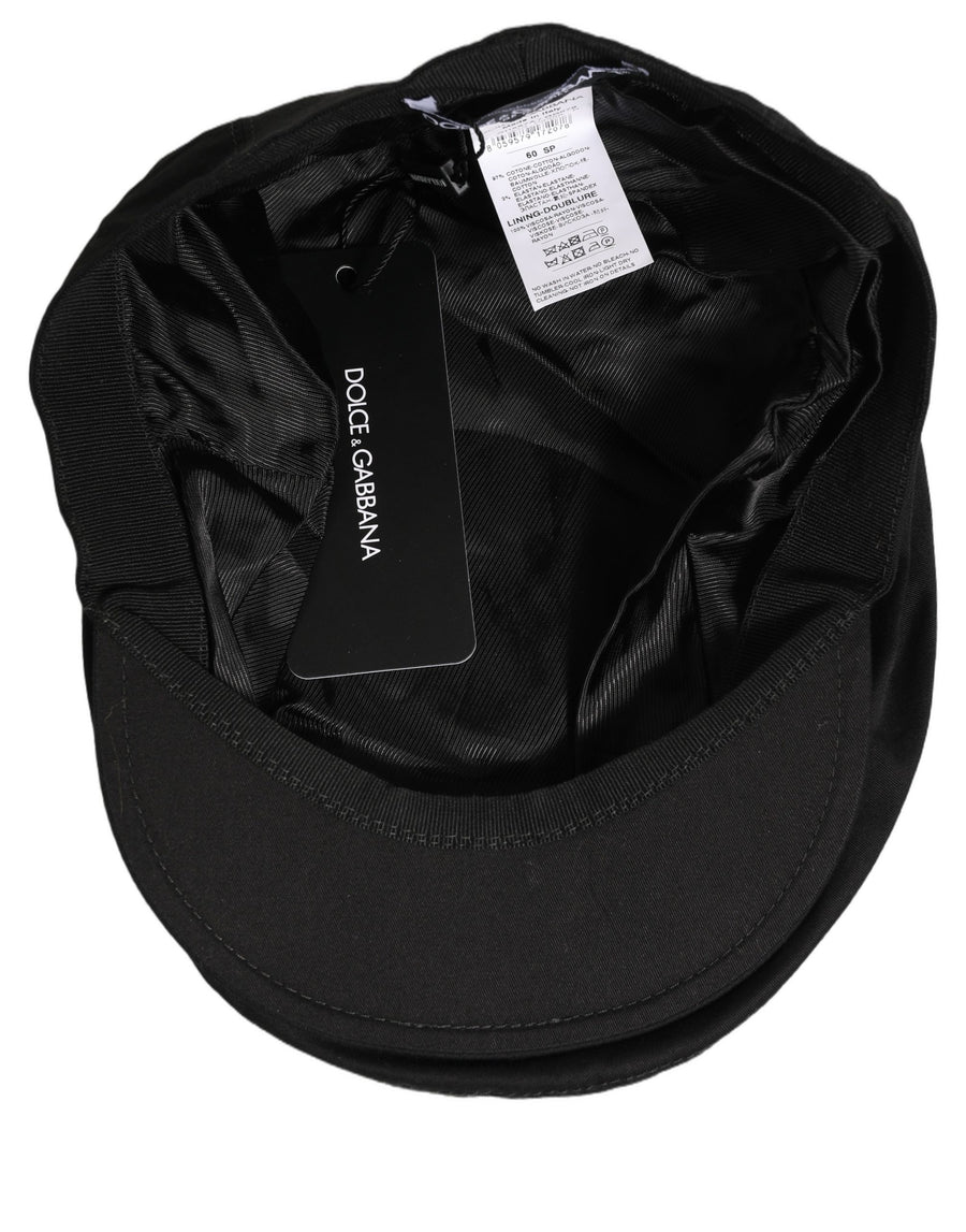 Dolce & Gabbana HAT9972 97% Cotton 3% Elastane flat cap in black