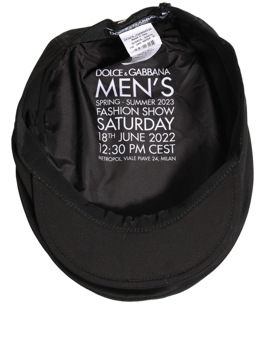 Dolce & Gabbana HAT9998 59% Cotton flat cap in black